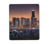 Hingor Los Angeles Skyline print Mouse Pad with Stitched Edges, Premium-Textured Mouse Mat Pad, Non-Slip Rubber Base Mousepad for Gaming Laptop Computer