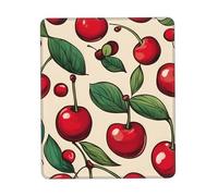 Hingor lovely sweet red cherry 2 print Mouse Pad with Stitched Edges, Premium-Textured Mouse Mat Pad, Non-Slip Rubber Base Mousepad for Gaming Laptop Computer