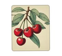 Hingor lovely sweet red cherry print Mouse Pad with Stitched Edges, Premium-Textured Mouse Mat Pad, Non-Slip Rubber Base Mousepad for Gaming Laptop Computer