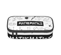 Hingor Mathematics Print Print Pencil Case for Girls Boys, Large Capacity Pencil Case Pouch with 3 Compartment, Stationery Storage Organizer for Women Men Adults School Office College Students