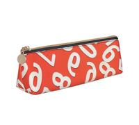 Hingor Numbers Arts Print Stylish and Practical Pencil Case Large Capacity Triangle Pencil Pouch with Zipper