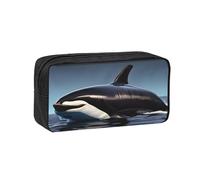 Hingor Orca Killer Whale Print Print Big Capacity Pencil Case Pencil Pouch Pen Case School Supplies Cute Pencil Box