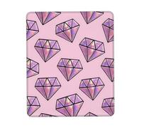 Hingor Pink Diamond Pattern print Mouse Pad with Stitched Edges, Premium-Textured Mouse Mat Pad, Non-Slip Rubber Base Mousepad for Gaming Laptop Computer