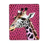 Hingor Pink Giraffe Texture print Mouse Pad with Stitched Edges, Premium-Textured Mouse Mat Pad, Non-Slip Rubber Base Mousepad for Gaming Laptop Computer