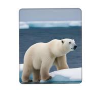 Hingor polar bear print Mouse Pad with Stitched Edges, Premium-Textured Mouse Mat Pad, Non-Slip Rubber Base Mousepad for Gaming Laptop Computer