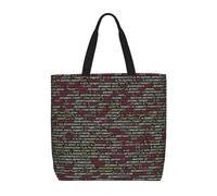 Hingor Programmer Programming Code Print Tote Bag For Women Large Beach Bag Reusable Grocery Bags Handbag For Travel Shopping