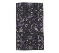 Hingor Purple Black Goth Spooky Print Soft Hand Towel Ideal For Use In Bathroom, Kitchen, Gym, Spa & General Cleaning, Compact & Lightweight Multi Purpose Hand Towels 27.5x16 Inch