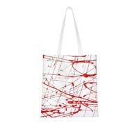 Hingor Red Paint Art Print Aesthetic Canvas Tote Bag For Women, Cute, Trendy & Reusable Canvas Shopping Bag Bags For School, Shopping, Gym, Library And Beach