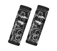 Hingor Retro Cool Camera Collection Print Comfortable Neoprene Luggage Handle Wrap Suitcase Handle Cover, (Pack of 2)
