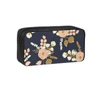 Hingor Rose Floral Pattern Flower Drawn Print Big Capacity Pencil Case Pencil Pouch Pen Case School Supplies Cute Pencil Box