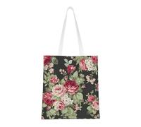 Hingor Safflower Green Leaf Print Aesthetic Canvas Tote Bag For Women, Cute, Trendy & Reusable Canvas Shopping Bag Bags For School, Shopping, Gym, Library And Beach