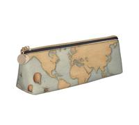 Hingor Sea Shell Print Stylish and Practical Pencil Case Large Capacity Triangle Pencil Pouch with Zipper