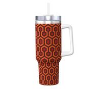 Hingor Shining Overlook Print 40oz with Straw and Lid, Stainless Steel Double Wall Vacuum Insulated Coffee Mug for Hot and Cold Coffee, Travel Mug with Handle
