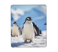 Hingor Snow mountain penguin print Mouse Pad with Stitched Edges, Premium-Textured Mouse Mat Pad, Non-Slip Rubber Base Mousepad for Gaming Laptop Computer