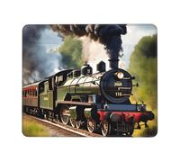 Hingor Steam Little Train Print Mouse Pad With Stitched Edges, Premium-Textured Mouse Mat Pad, Non-Slip Rubber Base Mousepad For Gaming Laptop Computer