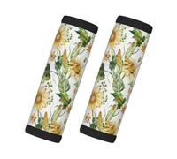 Hingor Sunflower and Corn Print Comfortable Neoprene Luggage Handle Wrap Suitcase Handle Cover, (Pack of 2)
