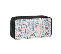 Hingor The Nature Wildlands Activities Pattern Print Big Capacity Pencil Case Pencil Pouch Pen Case School Supplies Cute Pencil Box