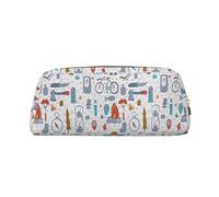 Hingor The Nature Wildlands Activities Pattern Print Fashion Stationery Pencil Bag Toiletry Pouch with Zipper for Cosmetics, Stationery, Purse, Pencil Case - Travel