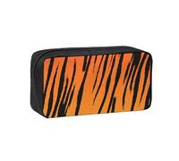 Hingor Tiger Stripe Print Big Capacity Pencil Case Pencil Pouch Pen Case School Supplies Cute Pencil Box