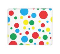 Hingor Twister Polka Dots Print Mouse Pad With Stitched Edge Premium Textured Smooth Precise Operation Waterproof Washable Non-Slip Rubber Base Desktop Protection Mat 9 X 7 Inch