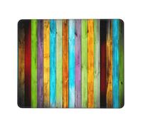 Hingor Vertical Planks In Carpentry Oak Timber Print Mouse Pad With Stitched Edges, Premium-Textured Mouse Mat Pad, Non-Slip Rubber Base Mousepad For Gaming Laptop Computer