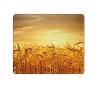 Hingor Wheat Field Print Mouse Pad, Office Home Personalized Mouse Mat Design, Waterproof Mousepad, Non-Slip Rubber Base Computer Mouse Pads For Wireless Mouse