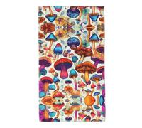 Hingor Wild Mushroom Print Soft Hand Towel Ideal For Use In Bathroom, Kitchen, Gym, Spa & General Cleaning, Compact & Lightweight Multi Purpose Hand Towels 27.5x16 Inch