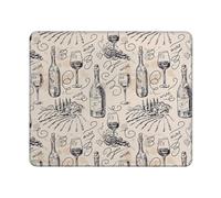 Hingor Wine And Winemaking Winery Grape Field Print Mouse Pad, Office Home Personalized Mouse Mat Design, Waterproof Mousepad, Non-Slip Rubber Base Computer Mouse Pads For Wireless Mouse