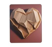 Hingor wood heart print Mouse Pad with Stitched Edges, Premium-Textured Mouse Mat Pad, Non-Slip Rubber Base Mousepad for Gaming Laptop Computer