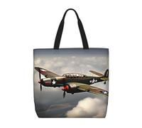 Hingor World War 2 Aircraft Airplane 2-Standard-Scale-2_00x Print Totes Bag Handbag Crossbody Bag Large Capacity Shoulder Bags With Zipper For Women Ladies Girls School,College,Shopping,Work
