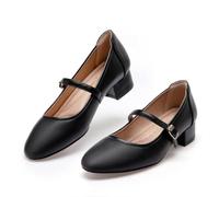 hingswink Mary Jane Heels, Mary Jane Shoes Women, Shoes for Women Dressy Low Heel, Womens Dress Shoes Low Heel, Pumps Shoes Women Low Heel, Pu Black, 5.5 UK