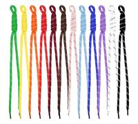 HINGTAI 12Pcs Paracord Charm Bag Keychain Accessories, Braided Rope Keychain with 12 Colors, Lightweight Bag Charms for Women, Fashionable Backpack & Gym Bag Accessories, Gift Ideas