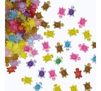 HINGTAI 200 Pcs Cute Tiny Turtles for Crafts, Luminous Cute Figurine Resin Miniatures for Garden Moss Landscape Hidden Game Party Decoration Nail Art DIY Projects Cake Toppers