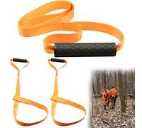 HINGTAI 3 Pcs Deer Drag Harness, Orange, 150cm/59 inches, 400 lbs Capacity, Hunting Gear Accessories