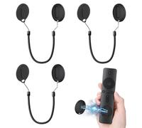 HINGTAI 3Pcs Magnetic Remote Control Holder, Wall Mount Organizer with Retractable Cord & Strong Adhesive, Silicone TV Remote Holder for Living Room, Office Desk