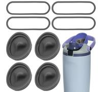 HINGTAI 4Pcs Replacement Stopper Compatible with Owala FreeSip Sway Tumbler 30oz 40oz Water Bottles, Silicone Seal & Ring Set, Leak-Proof Stopper Insert and Cap Seal Replacement Accessories