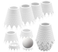 HINGTAI 8 Pcs Unbreakable Golf Tees Training Golf Simulator Tees Different Heights for Outdoor Indoor, Height Setter Accessories Plastic for Driving Range & Simulator Golfer