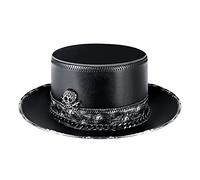 HINGTAT Halloween Steampunk Hats Punk Plague Doctor Props Flat Top Big Brim Magic Hat Gentleman Bowler Hat Adults Top Hat Cosplay Halloween Fancy Dress Accessory