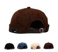 HINGTAT Men's Skullies Beanies Docker Hat Men Trawler Fisherman Beanie Brimless Cap Rolled Cuff Retro Sailor Cap