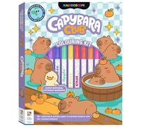 Hinkler Kaleidoscope Capybara Colouring Kit for Kids | Cute Animal Colouring Book, Arts & Crafts Activity Set with Scented Markers & Stickers | Creative Gift for Children
