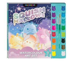 Hinkler - Kaleidoscope Original Squishmallows Watercolour Art Set - Watercolour Paint Set - Arts and Crafts for Kids - Kids Paint