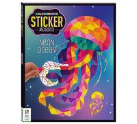 Hinkler - Kaleidoscope Sticker Mosaics - Neon Ocean - Painting by Sticker - Mosaic Sticker Book for Adults - Ocean Creature Sticker Art
