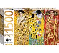 Hinkler | Klimt Collection Mindbogglers Gold 1500 Piece Jigsaw Puzzle For Adults | Over 1000 Piece Jigsaw Puzzle | Gustav Klimt Art | Arty Jigsaw
