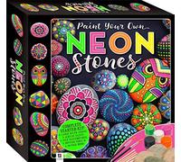 Hinkler - Paint Your Own Neon Stones - Rock Painting Complete Starter Kit - Arts and Crafts for Everyone - Gift for Art Lovers - Includes Stones, Acrylic Paint and More