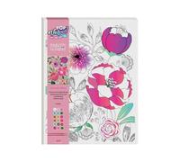 Hinkler | Pop Velvet Paint by Numbers Canvas - Romantic Bloom Design | Canvas with Velvet Details | Complete Paint by Numbers Craft Kit with Paints & Brushes