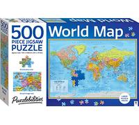 Hinkler - Puzzlebilities World Map 500-Piece Jigsaw Puzzle - Educational Home Learning Puzzle - Kids Toys - Gifts for 6 Year Olds - STEM Toys for Kids