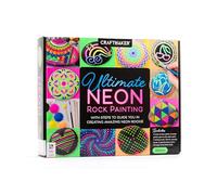 Hinkler Ultimate Neon Rock Painting Kit |Creative Arts and Crafts | Art Projects Kits for Adults | Painting Sets