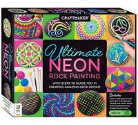 Hinkler Ultimate Neon Rock Painting Kit |Creative Kids Arts and Crafts | Art Projects Kits for Adults | Painting Sets
