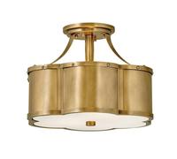 Hinkley Chance Cylindrical Ceiling Light Heritage Brass Netlighting Yellow One Size