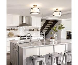 HINKLEY Charlotte ceiling light, white/old brass